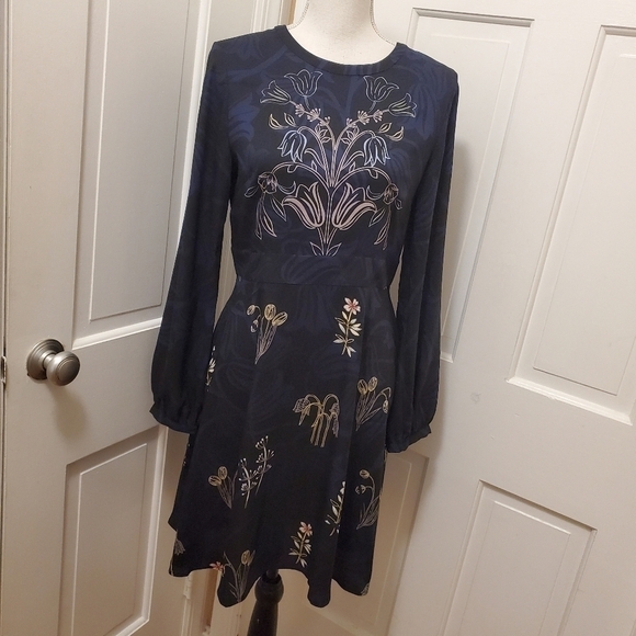 NWT LOFT Purple A-Line Dress Size 4, Retail $98, Classic, Business, formal - Picture 2 of 12